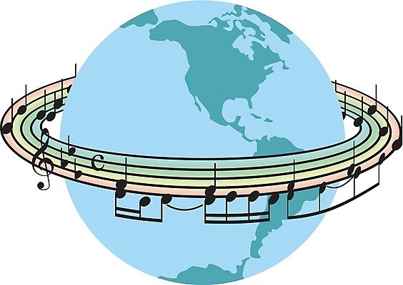 EPS 해외이미지 캐릭터 지구 음악 일러스트 노래 미술 쪽지 행성 해외202004 해외일러스트 일러캐릭터 문화예술 우주 파일형식 벡터 이미지허브