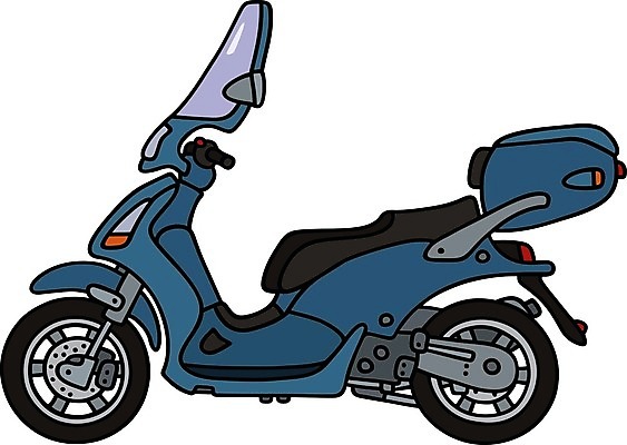 EPS 해외이미지 일러스트 사람없음 파란색 스쿠터 오토바이 해외202004 해외일러스트 컬러 바이크 파일형식 벡터 이미지허브