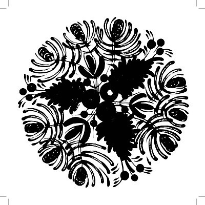 EPS 해외이미지 디자인 백그라운드 잎 겨울 일러스트 수채화 미술 사람없음 검은색 소나무 원형 해외202004 해외일러스트 도형 나무 식물 계절 컬러 문화예술 파일형식 벡터 이미지허브