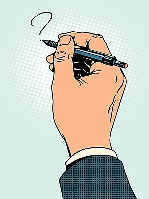 EPS 해외이미지 손 종이 생각 일러스트 미술 연필 펜 수확 점 엉덩이 질문 만화 사인 그림 복고 팝아트 코믹 만화책 팝 스타일 해외202004 해외일러스트 농업 문화예술 학용품 신체부위 책 필기구 파일형식 벡터 이미지허브