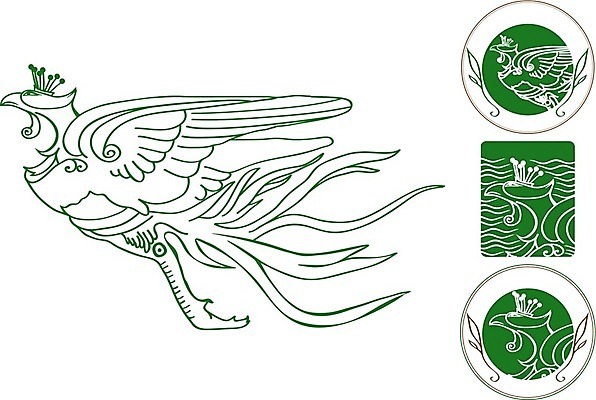 EPS 해외이미지 전통 디자인 실루엣 문화 일러스트 조류 추상 동양인 장식 중국 수확 문신 봉황 해외202004 해외일러스트 동물 아시아 무늬 농업 촬영기법 인종 파일형식 벡터 이미지허브