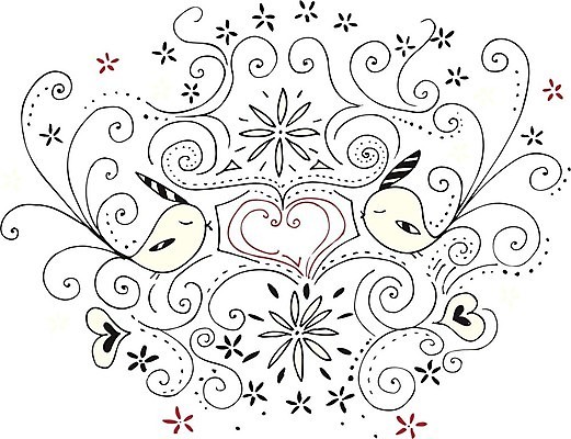 EPS 해외이미지 모양 동물 디자인 꽃 실루엣 꽃무늬 일러스트 자연 조류 사랑 정원 봄 하트 심볼 깃털 해외202004 해외일러스트 식물 계절 감정 무늬 촬영기법 생태계 파일형식 벡터 이미지허브