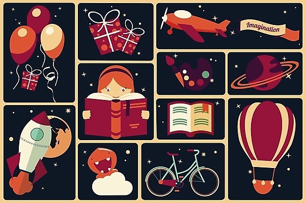 EPS 해외이미지 디자인 배너 교육 행복 포스터 별 지구 어린이 여행 컨셉 생각 일러스트 상상 하늘 아이디어 창조 선물 책 가로 빛 상자 컬러풀 독서 우주 자전거 페인트 꿈 행성 로켓 수확 축하 생일 플랫 야간 만화 호기심 풍선 몬스터 방법 상상력 해외202004 해외일러스트 자연요소 기념일 감정 컬러 농업 사람 바이크 파일형식 벡터 이미지허브