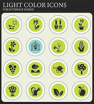 EPS 해외이미지 식물 꽃 꽃다발 잎 과일 일러스트 포도 옥수수 농작물 태양 수레 물뿌리개 튤립 냄비 사과 심볼 물주기 온실 해외202004 해외일러스트 자연요소 농업 모션 곡류 카트 솥 파일형식 벡터 이미지허브