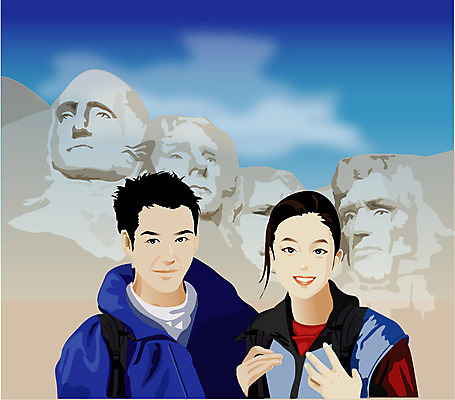 EPS 주간 해외 웰빙 커플 여자 남자 바다 조각 여행 북아메리카 일러스트 휴가 바위산 사람 취미 야외 두명 관광지 여름휴가 바캉스 조각상 미국 등산 돌_바위 바위 대통령 워싱턴 큰바위얼굴 조각_조소 국내일러스트 자연요소 관계 아메리카 조형물 트래킹 바위_돌 돌산 조소 파일형식 벡터 여름_계절