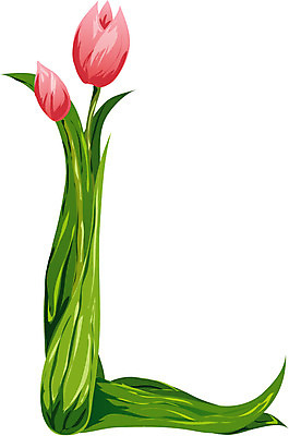 EPS 클립아트 식물 문자 기호 알파벳 영어 꽃 잎 일러스트 봄꽃 글꼴 교과목 자연 나뭇잎 영어교육 사람없음 픽토그램 튤립 L 국내일러스트 교육 봄 생태계 파일형식 벡터