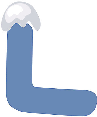 EPS 클립아트 문자 기호 겨울 일러스트 글꼴 교과목 한글 사람없음 장식 파란색 픽토그램 눈 그림 한글교육 니은 국내일러스트 자연요소 계절 교육 컬러 날씨 자음 파일형식 벡터