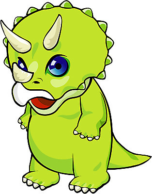 EPS 클립아트 동물 척추동물 캐릭터 동물캐릭터 일러스트 파충류 사람없음 공룡 공룡캐릭터 초식 트리케라톱스 일러캐릭터 초식공룡 파일형식 벡터