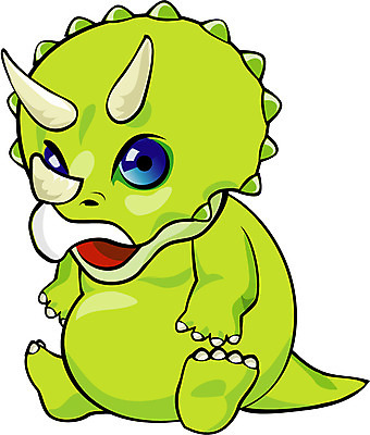 EPS 클립아트 동물 척추동물 캐릭터 동물캐릭터 일러스트 파충류 앉기 사람없음 공룡 공룡캐릭터 초식 트리케라톱스 일러캐릭터 모션 초식공룡 파일형식 벡터