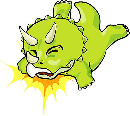 EPS 클립아트 동물 척추동물 캐릭터 동물캐릭터 일러스트 파충류 사람없음 공룡 공룡캐릭터 넘어짐 초식 트리케라톱스 일러캐릭터 모션 초식공룡 파일형식 벡터