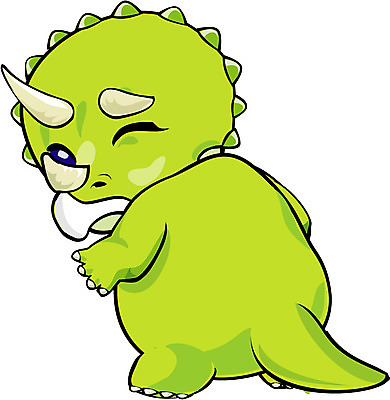 EPS 클립아트 동물 척추동물 캐릭터 동물캐릭터 일러스트 파충류 사람없음 공룡 공룡캐릭터 초식 트리케라톱스 일러캐릭터 초식공룡 파일형식 벡터