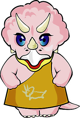 EPS 클립아트 동물 척추동물 캐릭터 동물캐릭터 일러스트 파충류 사람없음 공룡 공룡캐릭터 초식 트리케라톱스 일러캐릭터 초식공룡 파일형식 벡터