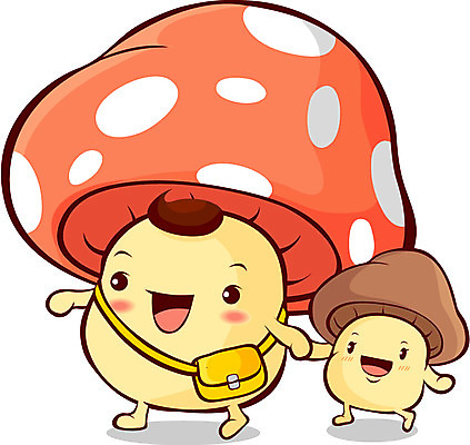 EPS 식물 캐릭터 채소 가방 일러스트 사람없음 초록색 버섯 채소캐릭터 버섯캐릭터 일러캐릭터 잡화 컬러 파일형식 벡터