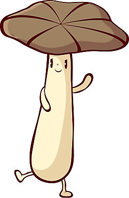 EPS 식물 캐릭터 채소 일러스트 사람없음 초록색 버섯 채소캐릭터 목이버섯 버섯캐릭터 일러캐릭터 컬러 파일형식 벡터