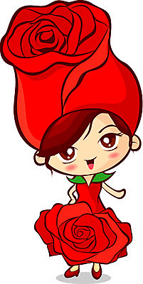 EPS 식물 캐릭터 꽃 일러스트 여름꽃 상상 자연 요정 장미 꽃캐릭터 꽃의요정 일러캐릭터 생태계 파일형식 벡터 여름_계절