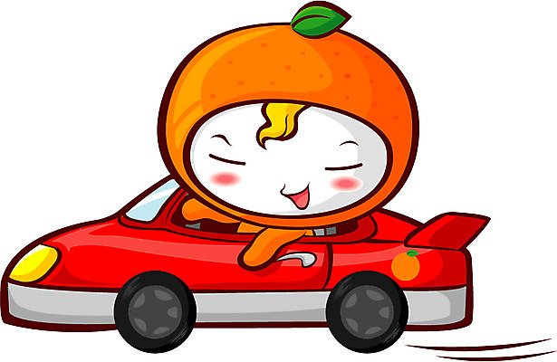 EPS 식물 캐릭터 육상교통 오렌지 과일 일러스트 승용차 자동차 귤 사람없음 스포츠카 과일캐릭터 오렌지캐릭터 일러캐릭터 교통수단 파일형식 벡터