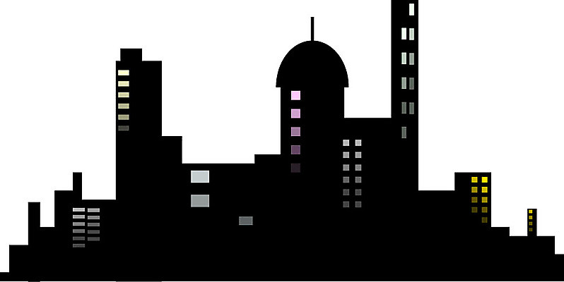 EPS 클립아트 건축 야경 일러스트 비즈니스 빌딩 사람없음 건물 마을 도시 국내일러스트 건축물 야간 파일형식 벡터 풍경_경치