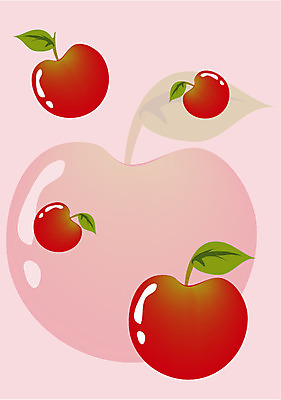 EPS 식물 문양 백그라운드 무늬 패턴 과일 일러스트 사람없음 장식 농작물 사과 기하학 배경그림 국내일러스트 농업 파일형식 벡터