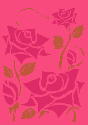 EPS 식물 문양 꽃 컬러 백그라운드 무늬 패턴 일러스트 여름꽃 자연 사람없음 장식 빨간색 장미 기하학 배경그림 국내일러스트 생태계 파일형식 벡터 여름_계절