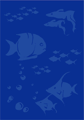 EPS 문양 컬러 백그라운드 무늬 패턴 일러스트 어류 사람없음 장식 파란색 수중 기하학 배경그림 국내일러스트 수중동물 파일형식 벡터