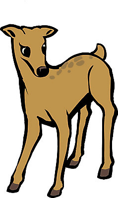 EPS 클립아트 동물 척추동물 한마리 육지동물 일러스트 포유류 사람없음 아기사슴 암사슴 국내일러스트 1 새끼 사슴 암컷 파일형식 벡터