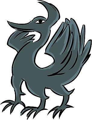 EPS 클립아트 동물 캐릭터 한마리 일러스트 조류 사람없음 만화 애니메이션 봉황 일러캐릭터 1 파일형식 벡터