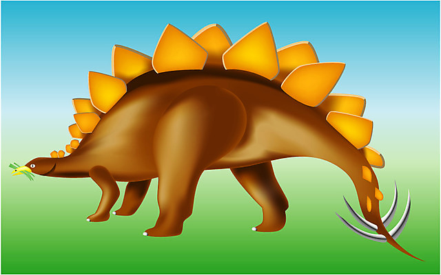 EPS 클립아트 동물 척추동물 일러스트 파충류 뼈 사람없음 공룡 화석 스테고사우루스 국내일러스트 파일형식 벡터