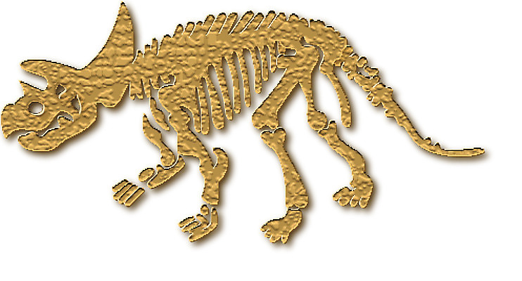 EPS 클립아트 동물 척추동물 일러스트 파충류 뼈 사람없음 공룡 화석 트리케라톱스 국내일러스트 초식공룡 파일형식 벡터