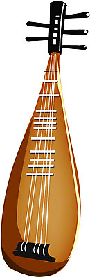 EPS 한국문화 한국전통 문화 예술 악기 음악 연주 일러스트 현악기 국악기 사람없음 오브젝트 비파 국내일러스트 동양문화 전통 문화예술 한국 국악 파일형식 벡터 중국악기