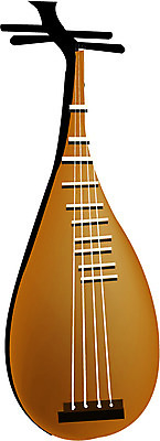 EPS 한국문화 한국전통 문화 예술 악기 음악 연주 일러스트 현악기 국악기 사람없음 오브젝트 비파 국내일러스트 동양문화 전통 문화예술 한국 국악 파일형식 벡터 중국악기