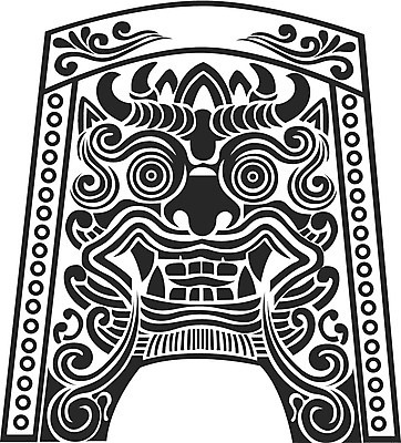 EPS 클립아트 한국문화 한국전통 문양 무늬 패턴 일러스트 사람없음 전통문양 유령 도깨비 공상 도깨비문양 국내일러스트 동양문화 전통 한국 파일형식 벡터