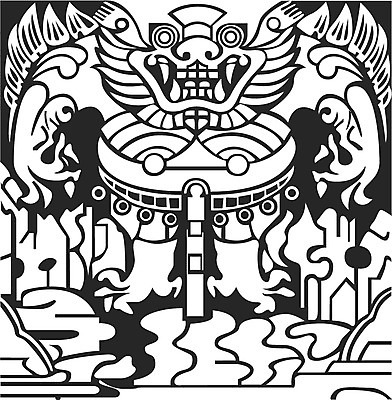 EPS 클립아트 한국문화 한국전통 문양 무늬 패턴 일러스트 사람없음 전통문양 유령 도깨비 공상 도깨비문양 국내일러스트 동양문화 전통 한국 파일형식 벡터