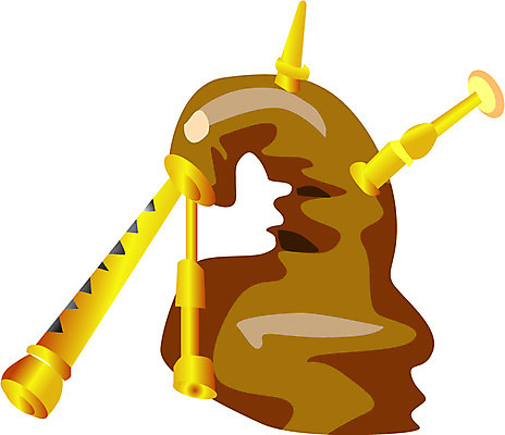 EPS 문화 예술 악기 음악 연주 일러스트 관악기 사람없음 서양악기 백파이프 국내일러스트 문화예술 파일형식 벡터