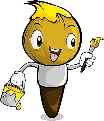 EPS 캐릭터 교육 컬러 일러스트 홍보캐릭터 미술 사람없음 물감 미술도구 붓 미술학원 일러캐릭터 문화예술 오브젝트 학원 파일형식 벡터