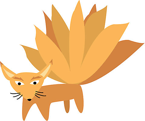 EPS 클립아트 동물 척추동물 육지동물 일러스트 포유류 상상 사람없음 꼬리 여우 공상 구미호 국내일러스트 파일형식 벡터