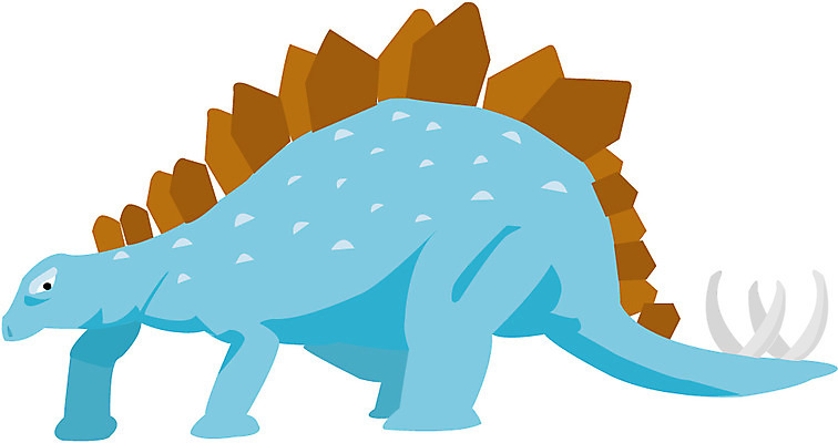 EPS 클립아트 동물 척추동물 일러스트 파충류 사람없음 공룡 화석 스테고사우루스 국내일러스트 파일형식 벡터