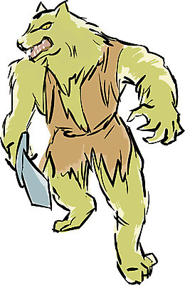 EPS 클립아트 동물 척추동물 캐릭터 육지동물 일러스트 포유류 상상 사람 사람없음 공상 늑대 늑대인간 일러캐릭터 파일형식 벡터