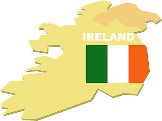 EPS 클립아트 유럽 나라 외국문화 지도 일러스트 사람없음 국기 영토 국토 아일랜드 아일랜드지도 국내일러스트 문화 파일형식 벡터