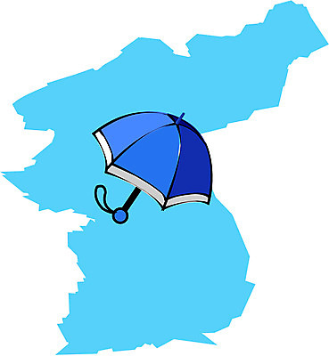 EPS 클립아트 아시아 외국문화 지도 일러스트 우산 자연 날씨 한국 사람없음 비 일기예보 영토 국토 소서 한반도 국내일러스트 자연요소 나라 문화 여름 절기 생태계 파일형식 벡터