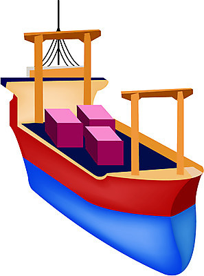 EPS 클립아트 건축 산업 수상교통 일러스트 건설업 사람없음 화물선 중공업 선박 국내일러스트 교통수단 배_교통 파일형식 벡터