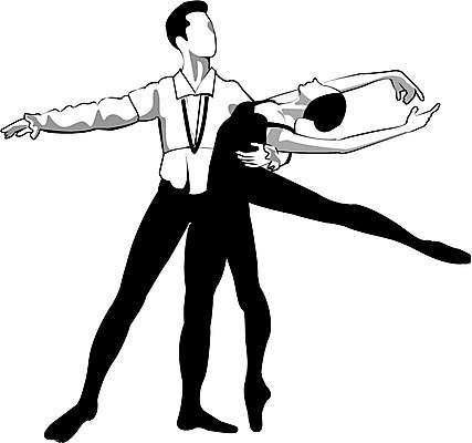 EPS 클립아트 직업 여자 남자 일러스트 사람 두명 댄서 춤 발레 발레리나 발레리노 국내일러스트 문화예술 파일형식 벡터