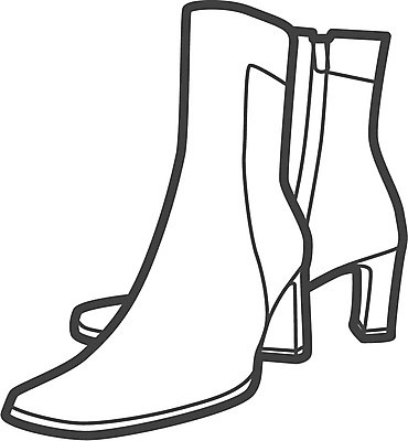 EPS 클립아트 잡화 신발 일러스트 흑백 부츠 사람없음 여성화 앵클부츠 국내일러스트 촬영기법 파일형식 벡터