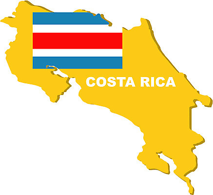 EPS 클립아트 나라 외국문화 지도 일러스트 아메리카 사람없음 중앙아메리카 국기 영토 국토 코스타리카 지명 국내일러스트 문화 대륙 파일형식 벡터