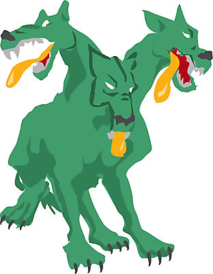 EPS 클립아트 동물 척추동물 캐릭터 육지동물 일러스트 포유류 사람없음 개 신화 요괴 늑대 그리스로마신화 몬스터 케르베로스 일러캐릭터 파일형식 벡터