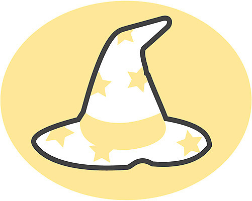 EPS 모자 잡화 일러스트 사람없음 고깔모자 마술사모자 마법사모자 요술모자 국내일러스트 모자_잡화 파일형식 벡터