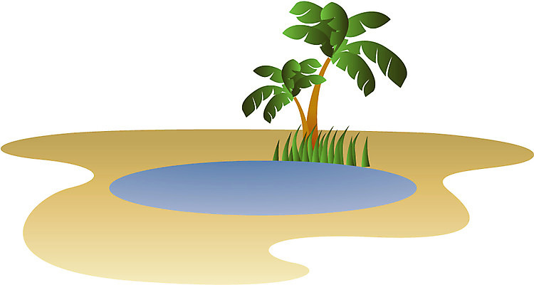 EPS 클립아트 나무 식물 일러스트 사람없음 야외 물 야자수 사막 오아시스 국내일러스트 자연요소 파일형식 벡터