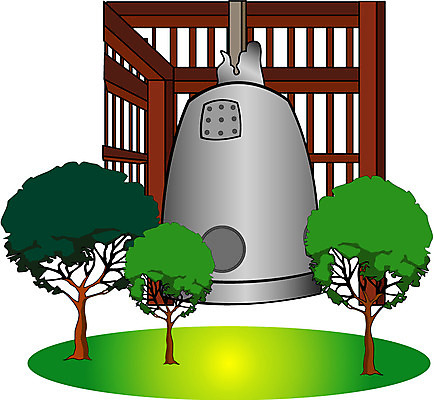 EPS 주간 클립아트 나무 식물 종교 불교 일러스트 사람없음 야외 종 불교용품 범종 보신각종 국내일러스트 자연요소 종교용품 유물 파일형식 벡터