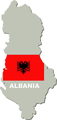 EPS 클립아트 유럽 나라 외국문화 지도 일러스트 사람없음 국기 영토 국토 동유럽 알바니아 지명 국내일러스트 문화 파일형식 벡터 남유럽