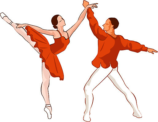 EPS 클립아트 직업 여자 남자 문화 예술 일러스트 사람 두명 공연 댄서 춤 발레 발레리나 발레리노 페어 국내일러스트 문화예술 이벤트 박람회 파일형식 벡터