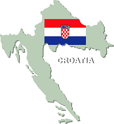 EPS 클립아트 유럽 나라 외국문화 지도 일러스트 사람없음 국기 영토 국토 크로아티아 지명 국내일러스트 문화 파일형식 벡터